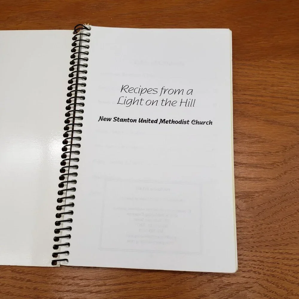 Recipes from a Light on the Hill Church Cookbook Spiral Bound G&R Publishing
